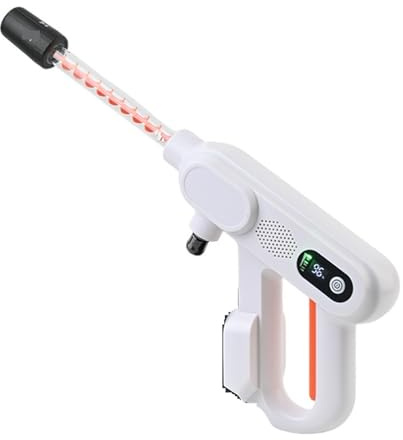 POAHNCU Pistola limpiadora de Alta presión Pistola De Lavado Coches Alta Presión Eléctrica Sin Escobillas, Pulverizador Agua Inalámbrico,para Coche, regar Flores(with-2 Battery Set)