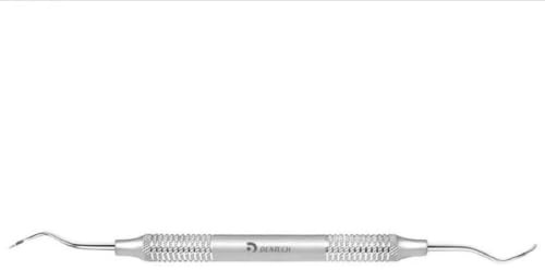 Melzo Mini Sickle Scaler Dental Hand Instrument, French Stainless Steel Hollow Handle, Reusable Precision Dental Tool, Sandblasted Grip, CE Marked