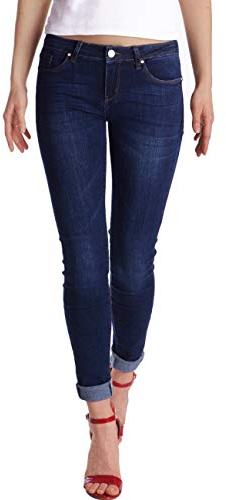 Fraternel Jeans Donna Skinny Stretch Vita Bassa Blu Scuro Taglia: M