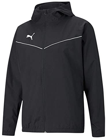Puma Kinder Windbreaker Teamrise All Weather Jkt Jr, Black-Puma White, 176, 657402