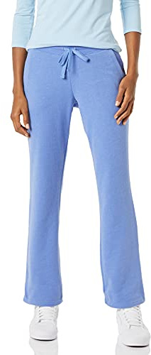 Amazon Essentials Pantalones Deportivos de Pierna Recta con Cordón para Mujer, Forro Polar (Disponibles en Tallas Grandes) Mujer, Azul, M