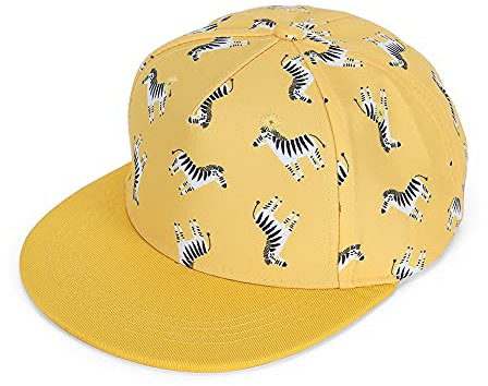 MASOCIO Cap Kinder Jungen Mädchen Baseball Kappe Kleinkind Trucker Caps 5 6 Snapback Basecap Cappy Sommer Sonnenkappe Sonnencap Hut Alter 4-7 Jahre Gelb