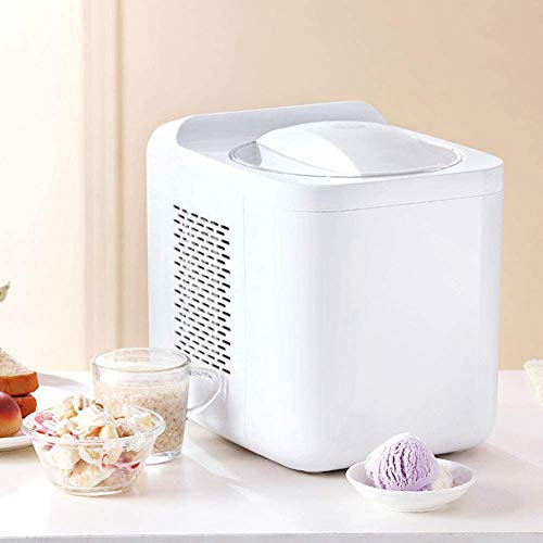 WJYLM Mini Macchina per Gelato da Casa Piccola 1L Macchina per Gelato Automatica Completa Sorbetto per Yogurt Gelato di qualità Professionale Fatto in Casa,White Home