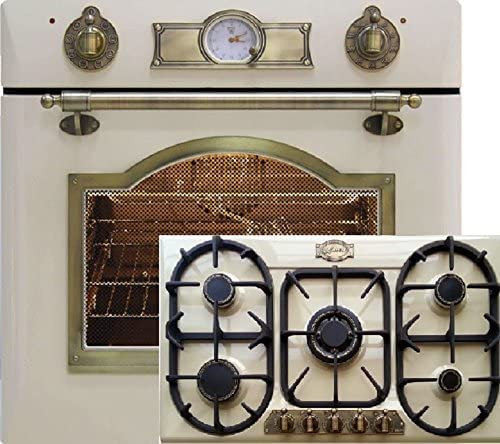 Cuisinière à gaz Set autosuffisants Kaiser Empire ivoire/Gaz Four encastré EG 6345 elfem + Gaz Plaque de cuisson 90 cm kg 9325 elfem/ 2 fonctions sous la chaleur Cuisinière, Barbecue et tournebroche