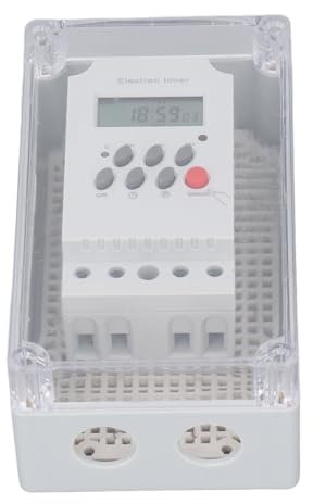 Pool Pump Timer Switch Waterproof Shell Manual Button Programmable Swim Pool Controller for Heaters, Filters (DC 12V)
