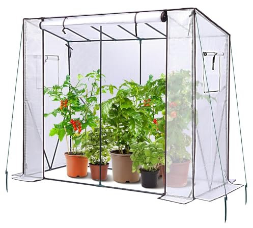 Ohuhu Serre en film plastique blanc seulement 200 x 77 x 170 cm