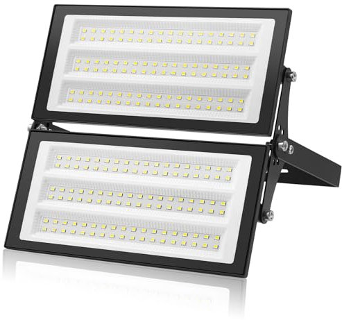 Bellanny Projecteur LED Extérieur 200W 20000LM Superlumineux, 6500K Blanc Froid IP66 Étanche pour Patio, Garage, Jardin, Terrasse, Usine