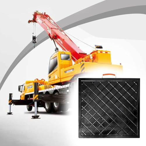 Stützplatten Stabilisierende Nivellierplatten für Kranheber, Verhindert Das Absinken Der Stützplatten für Wohnmobile, Tragfähigkeit 5-35 Tonnen, 30x30 40x40 50x50 60x60 cm(40x40x3cm/15.7x15.7x1.2inch)
