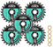 LEKOMESH Lama per Sega Circolare - 5 pezzi 85mm TCT - Disco da Taglio Circolare per Legno, Plastica e Materiali Compositi, 24T, Rondella (10-15mm)