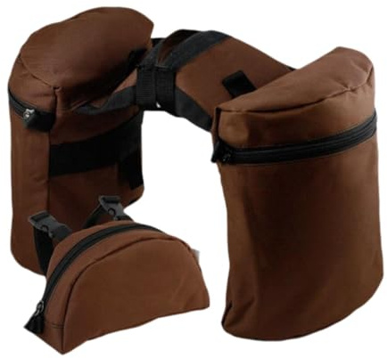 Colcolo Pommel Horn Bags Trail Riding Saddle Bags Endurance Horse Bags, Practical Versatile Western Design Gift Saddle Horn Bags Set, Coffee