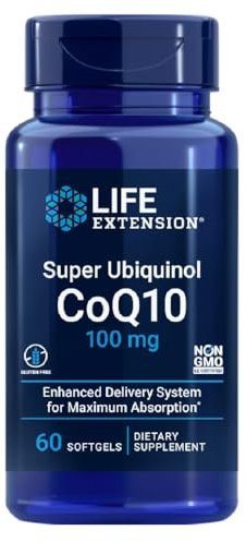 Life Extension Super Ubiquinol CoQ10, 100mg, 60 Capsules molles
