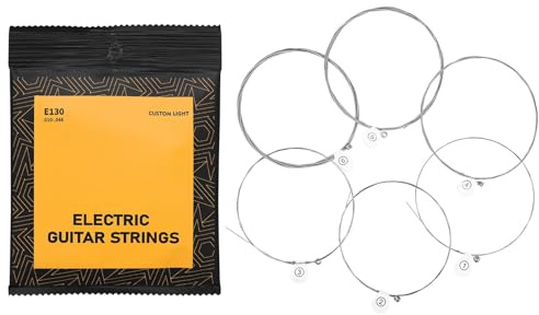 6Pcs Electric Guitar High Carbon Steel Strings Brilliant Sound Strings 10-46 String Guitar Strings