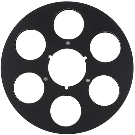 Carrete de Cinta Vacío, Diseño de 6 Orificios de bajo Ruido Carrete de Recogida de Plástico Vacío, Tornillos de Acero Inoxidable Carrete de Cinta Vacío de Aleación de Aluminio,