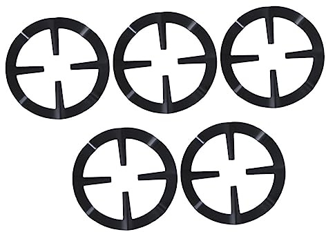 Tofficu Support de Cafetière Italienne en Fonte, Antidérapant, 5 Pièces, pour Petite Casserole ou Poêle, Grille de Brûleur pour Cuisinière à Gaz