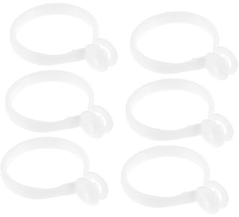 BESTOYARD 30piezas Gancho De Anillo De Cortina Anillos Deslizantes para Cortina De Ducha Accesorios De Repuesto De Plástico