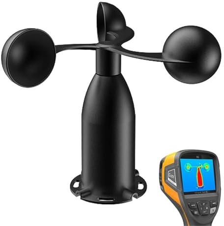 IndusTradCorp High-Precision Wind Speed and Direction Sensor with Heating Function, Anemometer Weather Station Polycarbon Aluminum Material(Aluminum Heating,0-5V)