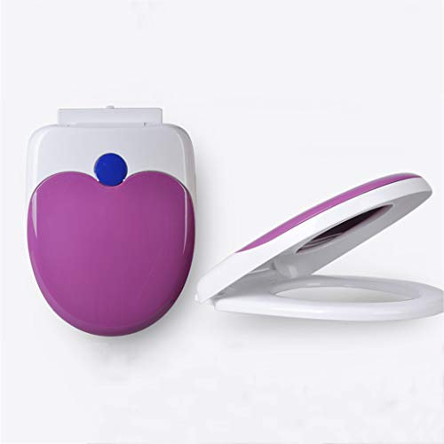 Toilettensitz, rund, mit Absenkautomatik, leiser Deckel, langlebig und stilvoll, ideal für moderne Badezimmer, einfache Installation mit großer Farbauswahl, Violett