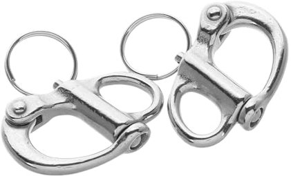 Sosoport Grillete de Liberación Rápida Autoseguro 35 Mm Acero Inoxidable 316 Resistente para Navegación Náutica Uso Marino 2 Piezas Accesorios para Barcos y Aparejo
