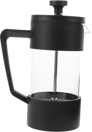 ULTECHNOVO Cafetière à piston en verre borosilicate noir pour préparation de café à domicile et en camping presse manuelle multifonction pour café chaud et infusion à froid accessoire