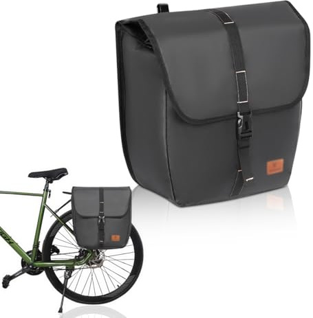 RANJIMA Fahrradtasche für Gepäckträger, Oxford-Gewebe 100% Wasserdicht Gepäckträgertasche mit Tragegriff, Fahrrad Gepäckträgertasche,Fahrrad Taschen Hinten für Road Mountainbiking Radfahren Reisen,20L
