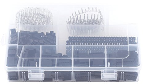 Headerbs 1450Pcs Connector Assortment Connector Housing Female in Transparent Box for Computer Building Making Cables