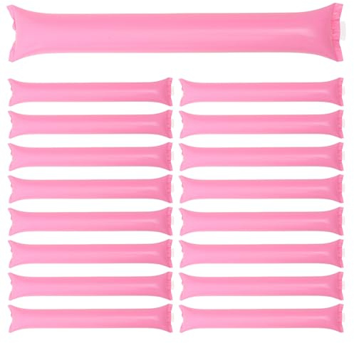TIDTALEO 100 Palos Inflables de Animación para Porristas en Color Rosa, Material PE Seguro bajo Peso, Diseño de Alta Visibilidad para Eventos Deportivos y Días de Juego