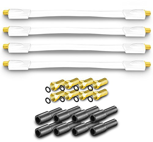 PASSACAVO PER FINESTRA SAT Cavo Cavo placcato oro HD cavo coassiale estremamente piatta spina F gomma beccuccio piatto porta finestra Roulotte Da Campeggio HDTV 3d 4 K TV arli