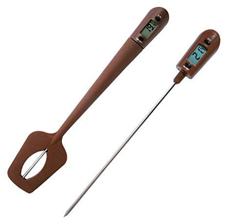 OFKPO Elektronisch Silikon Thermometer Spachtel,Küche Backen Thermometer Werkzeuge