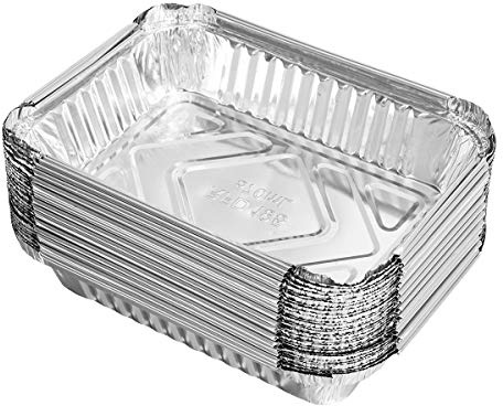 Omenluck 30 recipientes de aluminio para alimentos de 570 ml, bandejas desechables para barbacoa