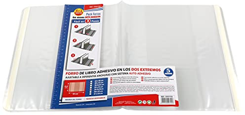 10 Stück Buchumschlag 29.5x55cm Transparent selbstklebend und verstellbar, 10 Stück Buchhülle Perfekt zum Schutz von Büchern