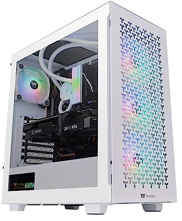 Thermaltake V350 TG ARGB Air Biancaneve | PC-Chassis | Mid-Tower-ATX-Case | 4 mm vetro temperato | 4 ventole incluse | Bianco