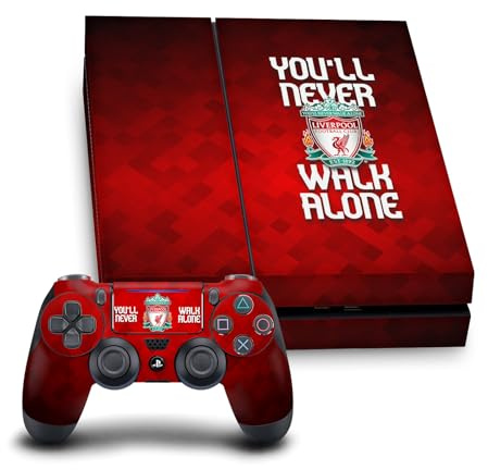 Head Case Designs Officially Licensed Liverpool Football Club YNWA Art Vinyl Sticker Gaming Skin Decal Cover Compatible With Sony PlayStation 4 PS4 Console and DualShock 4 Controller Bundle