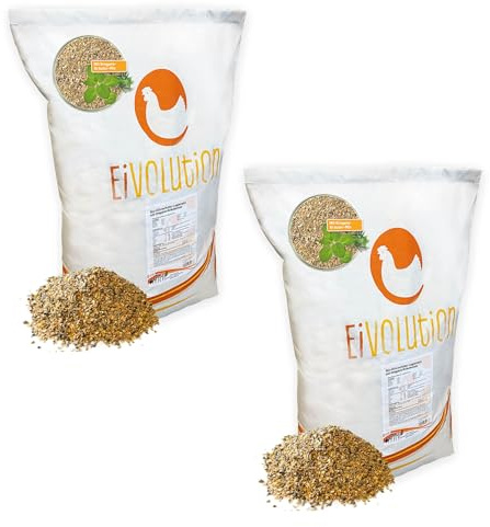 Eivolution Bio-Hühnerfutter Mehl mit Oregano-Kräutermix 28 kg – Natürliches Alleinfutter für Legehennen und Wachteln ohne Gentechnik