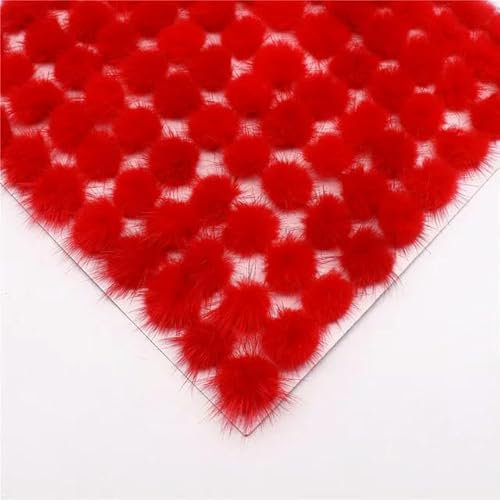 QIUMING 25mm-40mm Pelz Pom Pom Pompon Pelz Kugeln DIY Pompon für Nähen auf Schlüsselbund Schal Schuhe Hüte DIY Schmuck Zubehör