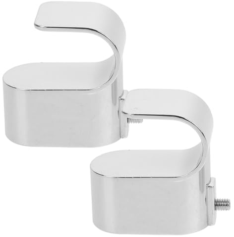 Luxshiny 2 Pièces Support De Tringle De Placard En Alliage De Zinc Pour Armoire Et Dressing Support De Bride Pour Clothes Rail Installation Facile Dans Salle De Bain Buanderie Et Fenêtre