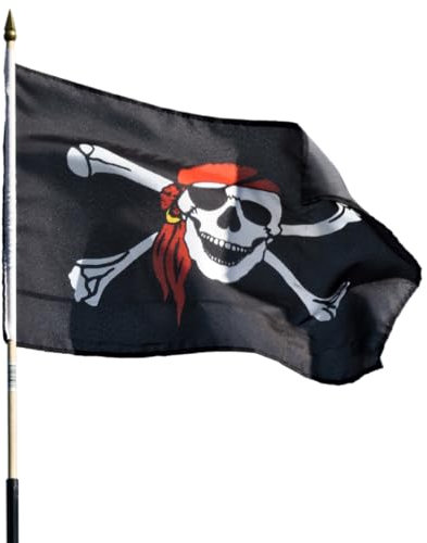 Bandiere Internazionali - Bandiera (Pirati) - Bandiera dei Pirati 90x150cm - Mondiali