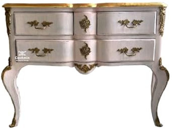 CasAmin Home & Living Comò in stile barocco rosa spazzolato a mano, comò in stile romantico francese, regalo di San Valentino per lei come decorazione per la camera da letto