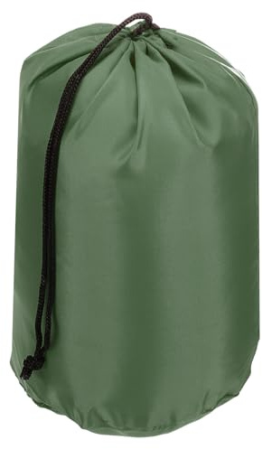 PATIKIL Stuff Sack, 14 x 26 Inch Waterproof Outdoor Storage Sack Portable Drawstring Dust Flap Bag Lightweight Sleeping Bag for Camping Hiking Travel, Dark Green