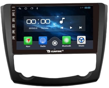 Quad Core 4G+64G Car CarPlay Android Auto 9 IPS Display Navigation Stéréo Touchscreen Headunit Pad Tablet Caméra arrière GPS Radio Lecteur multimédia pour Renault Kadjar 2015-2019