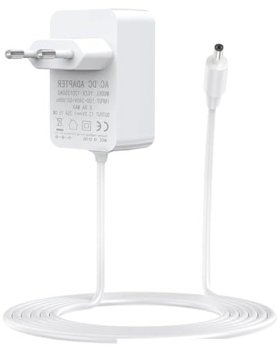 WUSJCOF 15W Alimentatore di rete per Dot, Show 5, Echo Spot, Dot Kids Edition, Dot con orologio, Echo Pop, Fire TV Cube, Alexa, Cavo di alimentazione (Bianco)