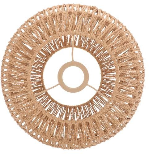 INOOMP Pantalla De Lámpara Colgante Vintage Decoración Retro Tejido Cuerda De Papel Adecuado Para Restaurante y Hogar 1 Unidad