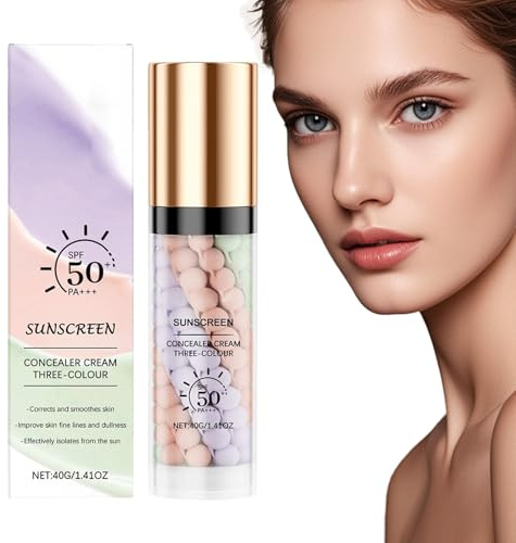 Primer Makeup, 3 In 1 Gesicht Primer Vor Dem Makeup, Hellende Feuchtigkeitsseren Primer, Sonnenschutz Isolationscreme, Ein Schritt Farbiger Concealer Zum Glätten Der Haut