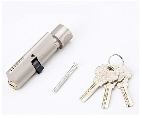 Cilindro Serratura, Cilindro Porta Blindata Core del cilindro della serratura della porta di legno dell interno con 3 tasti Altezza 29mm Lunghezza 70mm Lega di zinco in lega di zinco Un lato aperto Bl