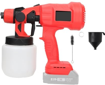 Pistola per Verniciare, Pistola a spruzzo elettrica senza fili da 1500 W, spruzzatore di vernice HVLP