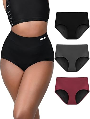 TIICHOO Period Pants Heavy Flow High Waisted Period Underwear Incontinence Pants Women Menstrual Knickers