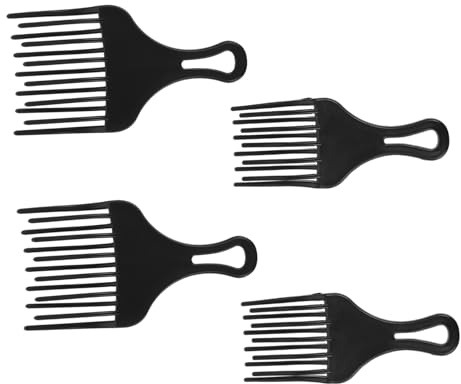 FONDOTIN 4 Pcs Peine para Levantar el Cabello Dientes Anchos, Fácil de Llevar, para Uso Diario y Maquillaje, Adecuado para Hombres y Mujeres