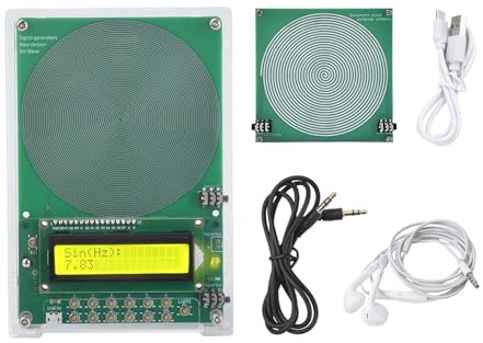Generador de ondas Schumann/N frecuencia ajustable 5 V CC (0,1-99999 Hz). La onda sinusoidal se puede conectar a una antena externa y a un puerto micro USB(Combination)