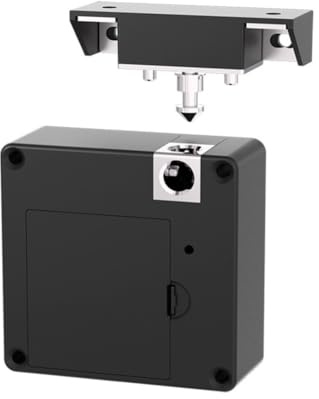 Serratura intelligente per porte in legno, 3 in 1, senza chiave, con scheda IC, controllo app NFC e TTlock, serratura elettronica invisibile per mobili, cassetti, armadietti, colore nero