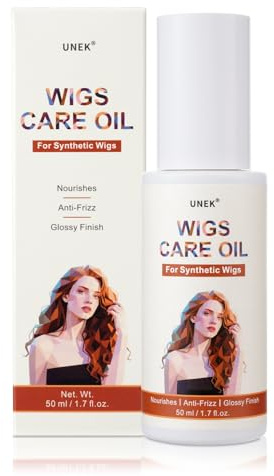 UNEK Aceite para pelucas sintéticas – Suavidad y brillo | Aceite ligero sin grasa que suaviza fibras, controla el encrespado y aporta un brillo natural.