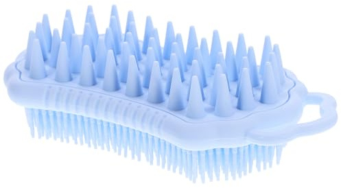 Alipis Silikon Kopfbürste mit Sanfter Kopfhautmassage und Peelingfunktion Doppelseitiges Design für Entspannende Haarpflege unter Dusche Blau